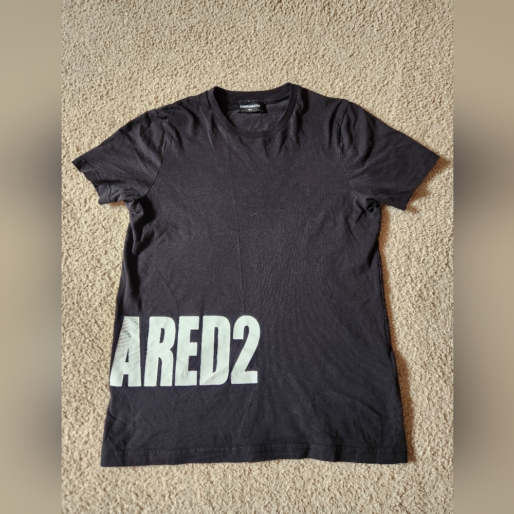 DSQUARED2 Black and White Short Sleeve Tee Youth Size 12